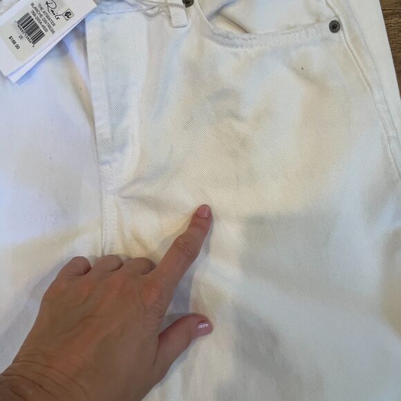 Rails White Denim Jeans Atwater Blanche Distressed Slouchy Straight Size 25 - Picture 9 of 11